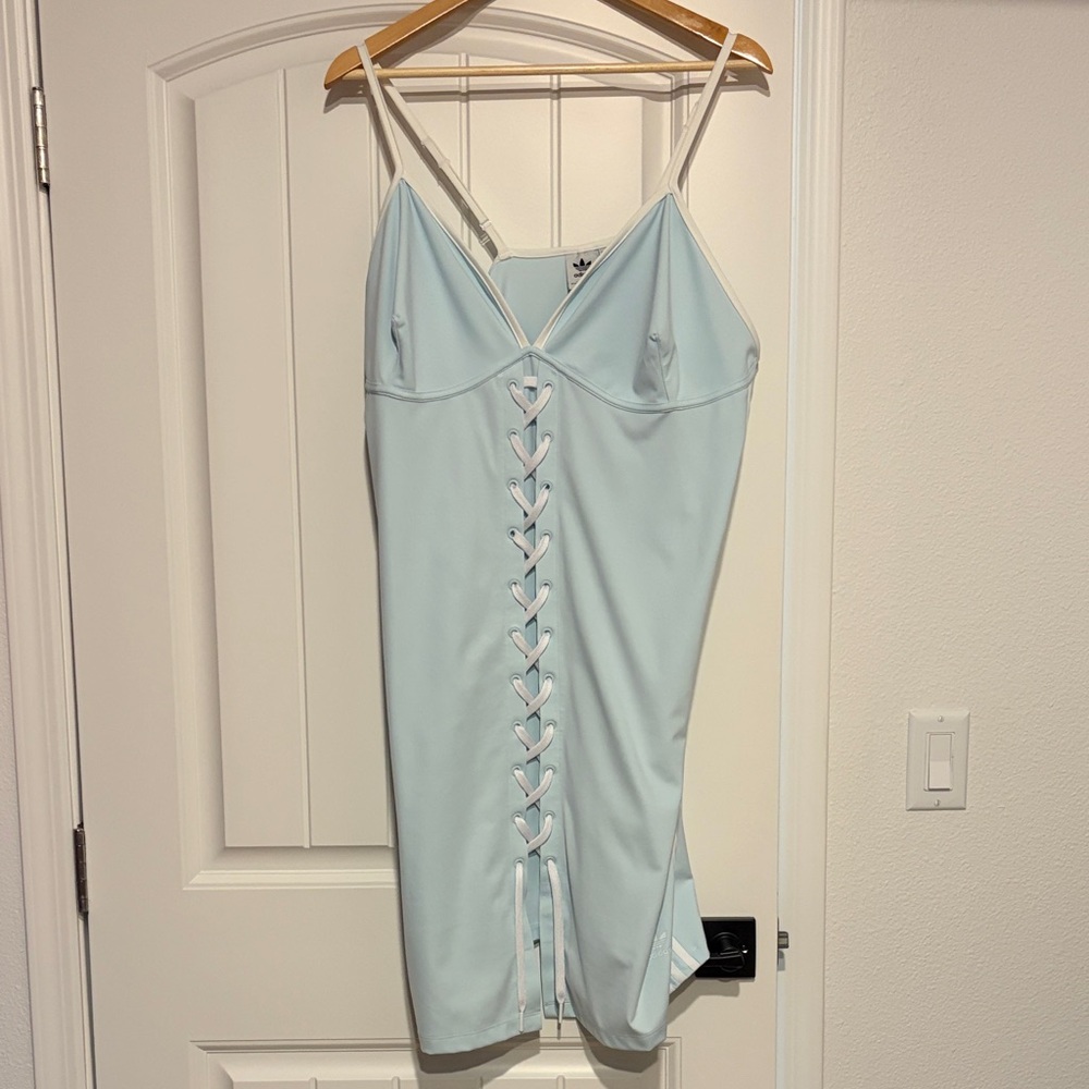 adidas Light Blue Dress with White Trim